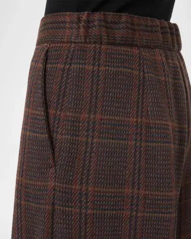 Max Mara Check Wool Wide-Leg Pants | Thumbnail 4 Max Mara Check Wool Wide-Leg Pants | Thumbnail 4