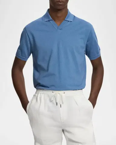 Ralph Lauren Men's Cotton-Cashmere Pique Polo Shirt | Thumbnail 4 Ralph Lauren Men's Cotton-Cashmere Pique Polo Shirt | Thumbnail 4