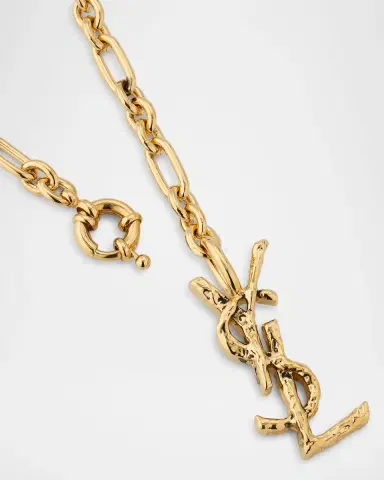 Saint Laurent YSL Cabochon Station Necklace | Thumbnail 4 Saint Laurent YSL Cabochon Station Necklace | Thumbnail 4