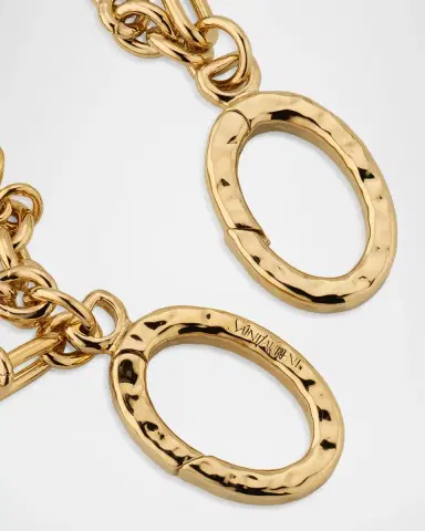 Saint Laurent YSL Cabochon Station Double Chain Bracelet | Thumbnail 3 Saint Laurent YSL Cabochon Station Double Chain Bracelet | Thumbnail 3
