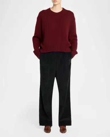 The Row Adler Corduroy Pleated Relaxed-Leg Pants | Thumbnail 2 The Row Adler Corduroy Pleated Relaxed-Leg Pants | Thumbnail 2