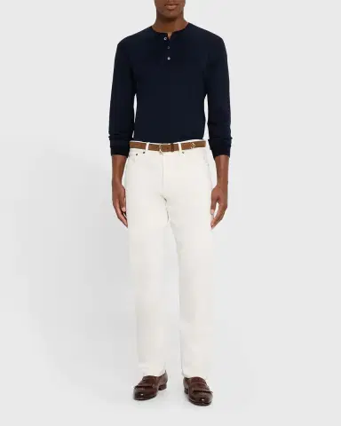 Ralph Lauren Men's Interlock Henley Shirt | Thumbnail 2 Ralph Lauren Men's Interlock Henley Shirt | Thumbnail 2