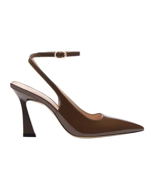 85mm Vinnie Patent Leather Ankle-Strap Pumps 85mm Vinnie Patent Leather Ankle-Strap Pumps