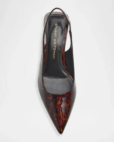 Stuart Weitzman 50mm Vinnie Tortoiseshell Patent Leather Slingback Wedge Pumps | Thumbnail 6 Stuart Weitzman 50mm Vinnie Tortoiseshell Patent Leather Slingback Wedge Pumps | Thumbnail 6