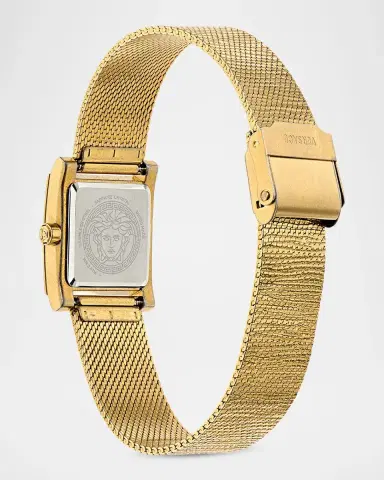Versace Mosaic 22x22mm IP Yellow Gold Mesh Bracelet Watch | Thumbnail 4 Versace Mosaic 22x22mm IP Yellow Gold Mesh Bracelet Watch | Thumbnail 4