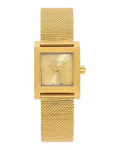 Versace Mosaic 22x22mm IP Yellow Gold Mesh Bracelet Watch | Thumbnail 1 Versace Mosaic 22x22mm IP Yellow Gold Mesh Bracelet Watch | Thumbnail 1