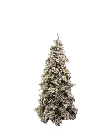 Barcana Snowy Royal Majestic Pine Pre-Lit Christmas Tree w/ Cluster Warm White LED Lights, 7.5' | Thumbnail 1 Barcana Snowy Royal Majestic Pine Pre-Lit Christmas Tree w/ Cluster Warm White LED Lights, 7.5' | Thumbnail 1