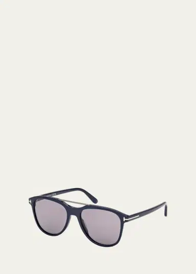 Tom Ford Men's Damian-02 Acetate Oval Sunglasses | Thumbnail 2 Tom Ford Men's Damian-02 Acetate Oval Sunglasses | Thumbnail 2