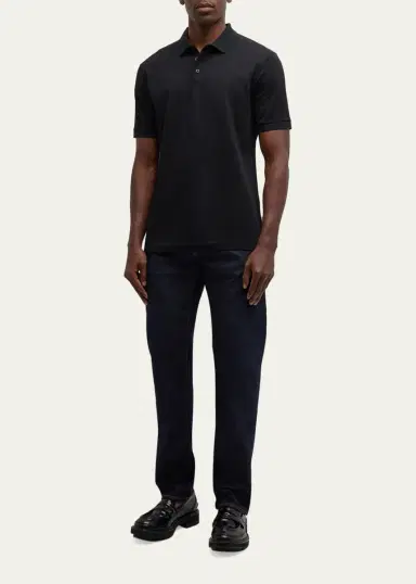 Giorgio Armani Men's Tipped Polo Shirt | Thumbnail 2 Giorgio Armani Men's Tipped Polo Shirt | Thumbnail 2