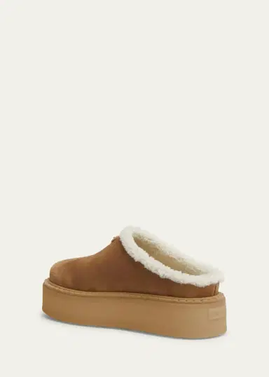 Prada Suede Shearling Cozy Platform Mules | Thumbnail 4 Prada Suede Shearling Cozy Platform Mules | Thumbnail 4