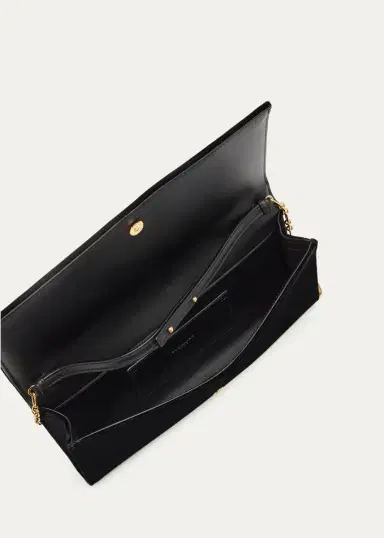Saint Laurent Kate YSL Velvet Cabochon-Chain Clutch Bag | Thumbnail 3 Saint Laurent Kate YSL Velvet Cabochon-Chain Clutch Bag | Thumbnail 3
