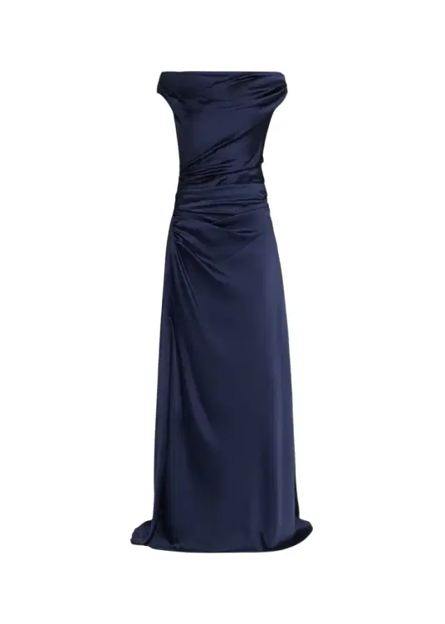 Elinne Draped Off-Shoulder Column Gown Elinne Draped Off-Shoulder Column Gown