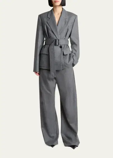 Lanvin Loose-Fit Wool Trousers | Thumbnail 2 Lanvin Loose-Fit Wool Trousers | Thumbnail 2