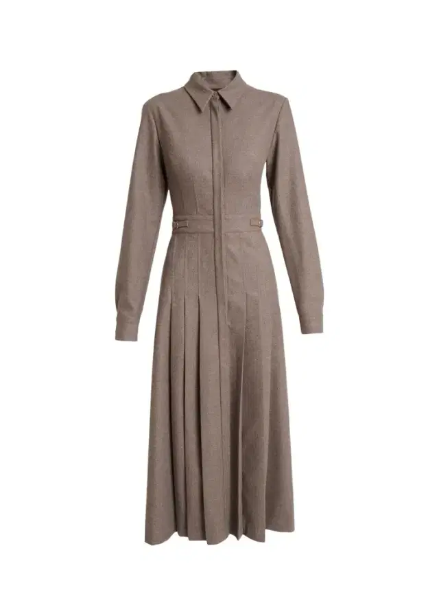 Ethel Cashmere Flannel Long-Sleeve Midi Shirtdress Ethel Cashmere Flannel Long-Sleeve Midi Shirtdress