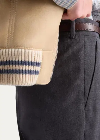 Prada Pleated Mohair-Wool Straight-Leg Trousers | Thumbnail 4 Prada Pleated Mohair-Wool Straight-Leg Trousers | Thumbnail 4
