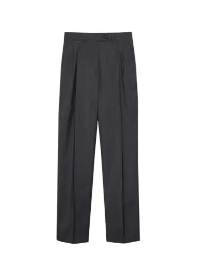 Prada Pleated Mohair-Wool Straight-Leg Trousers | Thumbnail 1 Prada Pleated Mohair-Wool Straight-Leg Trousers | Thumbnail 1