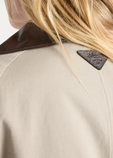 Prada Leather-Trim Cotton Trench Coat | Thumbnail 5 Prada Leather-Trim Cotton Trench Coat | Thumbnail 5