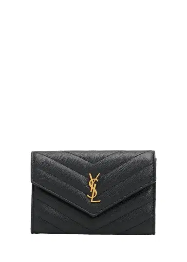 Saint Laurent Small Logo Quilted Leather Clutch | Thumbnail 1 Saint Laurent Small Logo Quilted Leather Clutch | Thumbnail 1