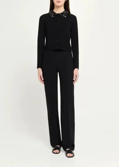 Simkhai Trae Embellished-Collar Crop Cardigan | Thumbnail 2 Simkhai Trae Embellished-Collar Crop Cardigan | Thumbnail 2