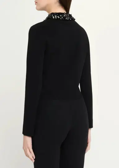 Simkhai Trae Embellished-Collar Crop Cardigan | Thumbnail 3 Simkhai Trae Embellished-Collar Crop Cardigan | Thumbnail 3