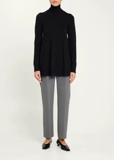 TOTEME Flared Wool-Blend Turtleneck Sweater | Thumbnail 2 TOTEME Flared Wool-Blend Turtleneck Sweater | Thumbnail 2