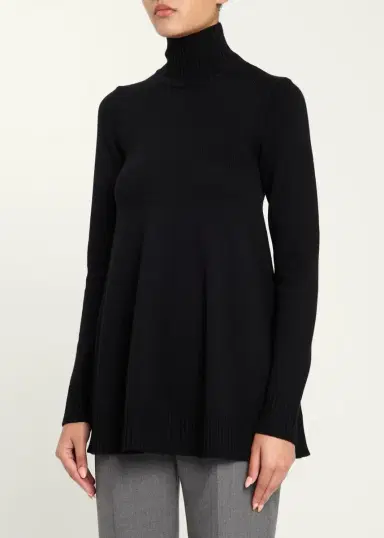 TOTEME Flared Wool-Blend Turtleneck Sweater | Thumbnail 4 TOTEME Flared Wool-Blend Turtleneck Sweater | Thumbnail 4