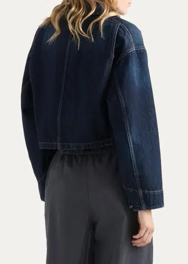 Prada Drop-Shoulder Denim Crop Jacket | Thumbnail 3 Prada Drop-Shoulder Denim Crop Jacket | Thumbnail 3