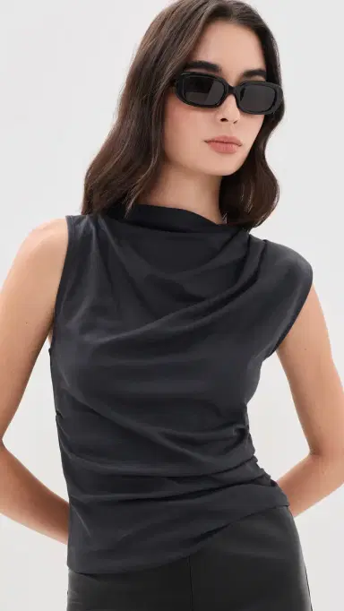 Vince Sleeveless Draped Top | Thumbnail 2 Vince Sleeveless Draped Top | Thumbnail 2