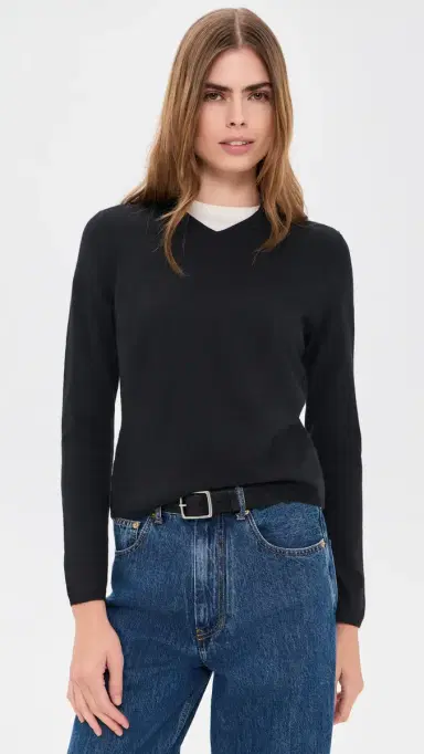 Vince High V Neck Polo | Thumbnail 2 Vince High V Neck Polo | Thumbnail 2