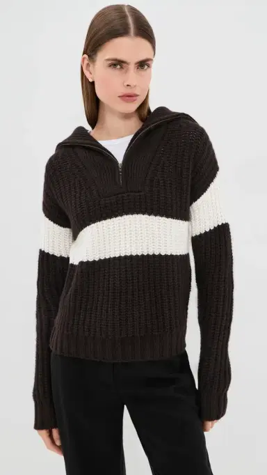 Lisa Yang Mavis Quarter Zip Cashmere Sweater | Thumbnail 2 Lisa Yang Mavis Quarter Zip Cashmere Sweater | Thumbnail 2