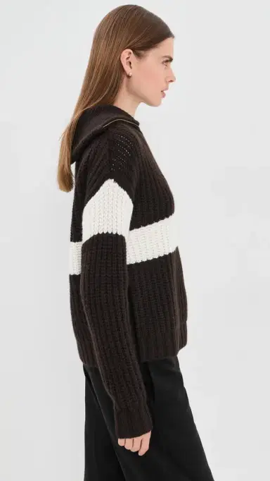 Lisa Yang Mavis Quarter Zip Cashmere Sweater | Thumbnail 4 Lisa Yang Mavis Quarter Zip Cashmere Sweater | Thumbnail 4