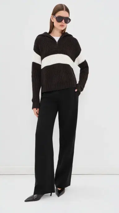 Lisa Yang Mavis Quarter Zip Cashmere Sweater | Thumbnail 5 Lisa Yang Mavis Quarter Zip Cashmere Sweater | Thumbnail 5