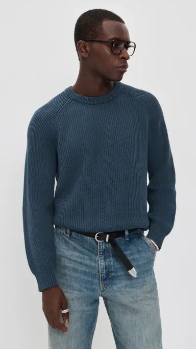 Corridor Washed Cotton Crewneck Sweater | Thumbnail 2 Corridor Washed Cotton Crewneck Sweater | Thumbnail 2