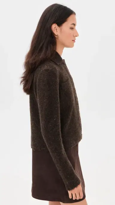Vince Shrunken Donegal Cashmere Jacket | Thumbnail 4 Vince Shrunken Donegal Cashmere Jacket | Thumbnail 4