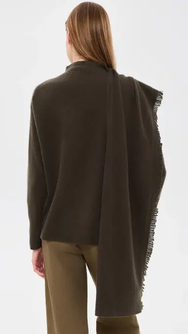 Vince Draped Fringe Scarf Sweater | Thumbnail 4 Vince Draped Fringe Scarf Sweater | Thumbnail 4