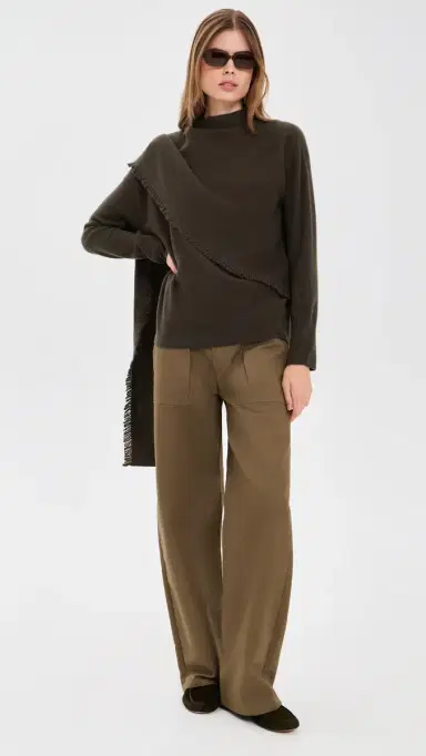 Vince Draped Fringe Scarf Sweater | Thumbnail 6 Vince Draped Fringe Scarf Sweater | Thumbnail 6