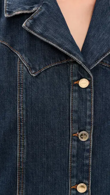 Ganni Slub Mix Denim Mini Dress | Thumbnail 6 Ganni Slub Mix Denim Mini Dress | Thumbnail 6