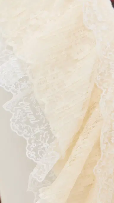 Ganni Fluid Satin Ruffle Lace Collar | Thumbnail 6 Ganni Fluid Satin Ruffle Lace Collar | Thumbnail 6
