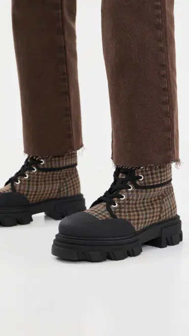 Ganni Cleated Canvas Wool Boots | Thumbnail 3 Ganni Cleated Canvas Wool Boots | Thumbnail 3