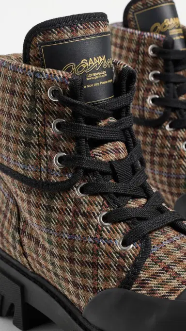 Ganni Cleated Canvas Wool Boots | Thumbnail 6 Ganni Cleated Canvas Wool Boots | Thumbnail 6