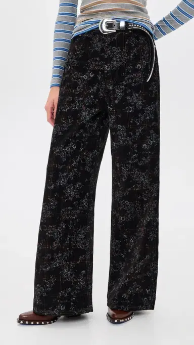 Ganni Printed Flock Denim Marri 2.0 Pants | Thumbnail 2 Ganni Printed Flock Denim Marri 2.0 Pants | Thumbnail 2