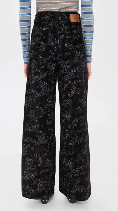 Ganni Printed Flock Denim Marri 2.0 Pants | Thumbnail 3 Ganni Printed Flock Denim Marri 2.0 Pants | Thumbnail 3