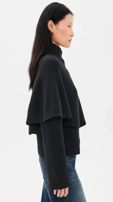 Vince Turtleneck Cape Cardigan | Thumbnail 4 Vince Turtleneck Cape Cardigan | Thumbnail 4