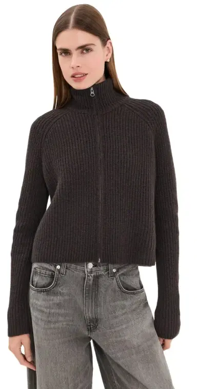 Lisa Yang Sadie Zip Cardigan | Thumbnail 1 Lisa Yang Sadie Zip Cardigan | Thumbnail 1