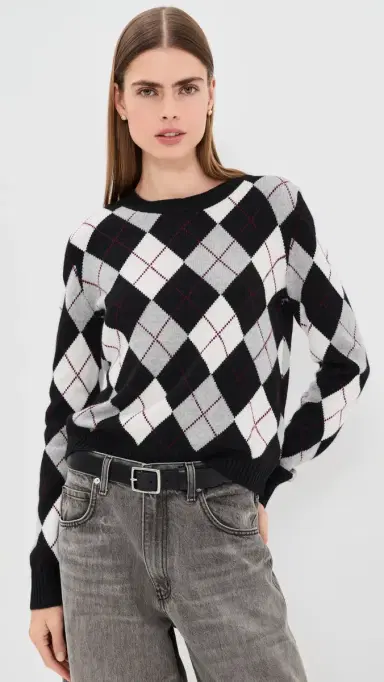 Lisa Yang Antoni Cashmere Argyle Sweater | Thumbnail 2 Lisa Yang Antoni Cashmere Argyle Sweater | Thumbnail 2
