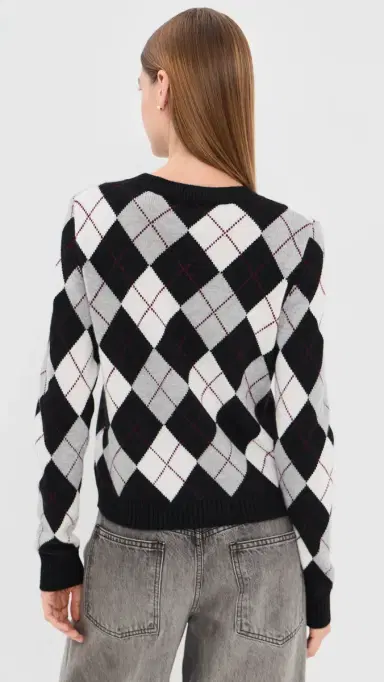 Lisa Yang Antoni Cashmere Argyle Sweater | Thumbnail 3 Lisa Yang Antoni Cashmere Argyle Sweater | Thumbnail 3