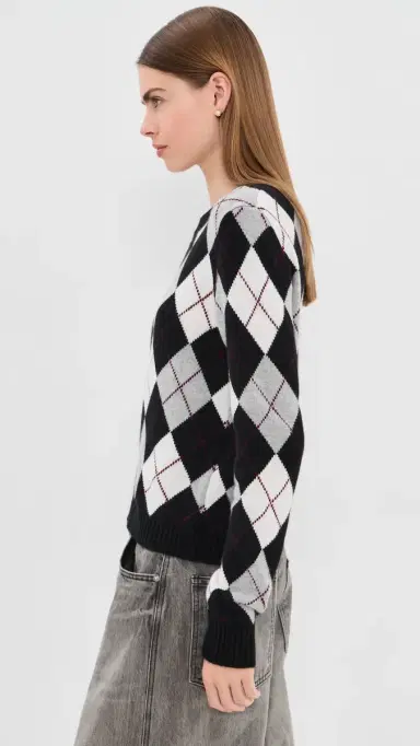 Lisa Yang Antoni Cashmere Argyle Sweater | Thumbnail 4 Lisa Yang Antoni Cashmere Argyle Sweater | Thumbnail 4