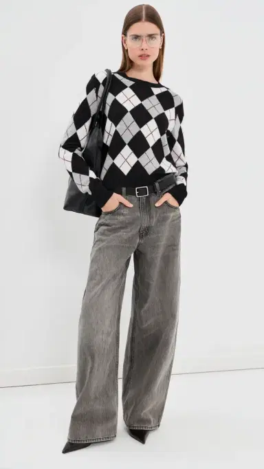 Lisa Yang Antoni Cashmere Argyle Sweater | Thumbnail 5 Lisa Yang Antoni Cashmere Argyle Sweater | Thumbnail 5