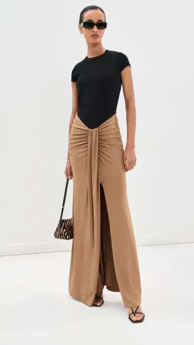 Simkhai Matilde Short Sleeve Gown | Thumbnail 2 Simkhai Matilde Short Sleeve Gown | Thumbnail 2