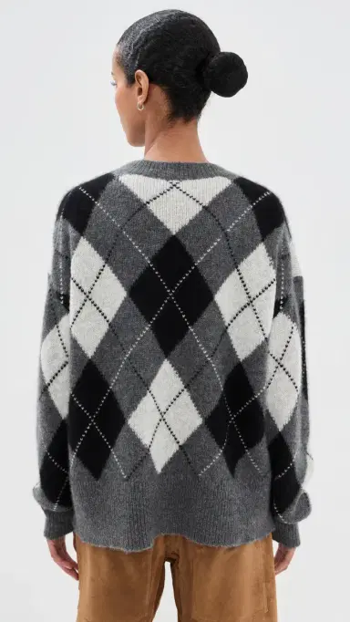 Nili Lotan Donnika Argyle Cashmere Sweater | Thumbnail 3 Nili Lotan Donnika Argyle Cashmere Sweater | Thumbnail 3